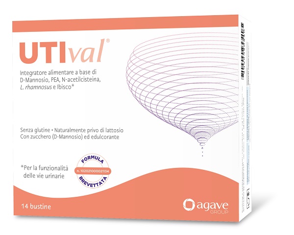 UTIVAL 14 BUSTINE SENZA GLUTINE NATURALMENTE PRIVO DI LATTOSIO CON ZUCCHERO D-MANNOSIO ED EDULCORANTE FORMULA BREVETTATA N. 102021000021134 - Fontenova srl