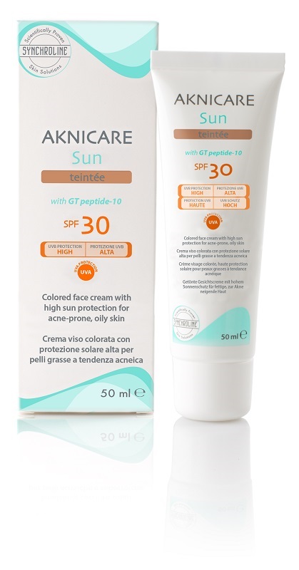 AKNICARE SUN TEINTEE SPF 30 50 ML - Fontenova srl