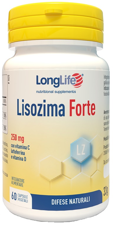 LONGLIFE LISOZIMA FORTE 60 CAPSULE VEGETALI DA 600 MG - Fontenova srl