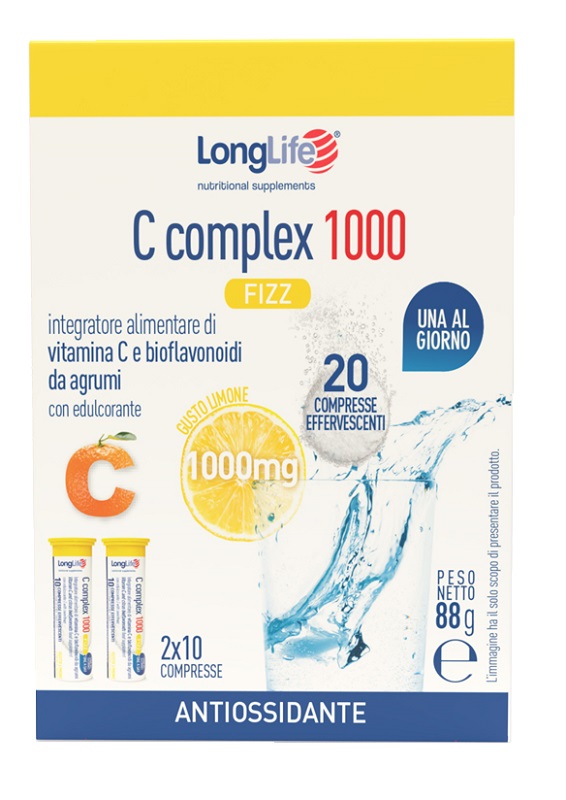LONGLIFE C COMPLEX 1000 FIZZ 20 COMPRESSE EFFERVESCENTI - Fontenova srl