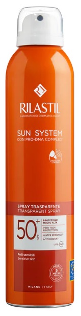 RILASTIL SUN SYSTEM TRASPARENT SPRAY SPF50+ 200 ML - Fontenova srl