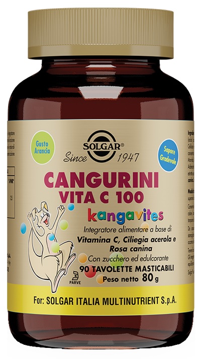 CANGURINI VITA C 100 90 TAVOLETTE MASTICABILI - Fontenova srl