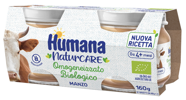 HUMANA OMOGENEIZZATO MANZO BIOLOGICO 2 PEZZI 80 G - Fontenova srl