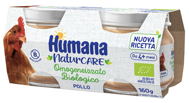 HUMANA OMOGENEIZZATO POLLO BIOLOGICO 2 PEZZI 80 G - Fontenova srl
