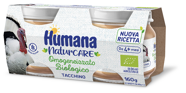 HUMANA OMOGENEIZZATO TACCHINO BIO 2 VASETTI DA 80 G - Fontenova srl