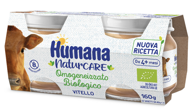 HUMANA OMOGENEIZZATO VITELLO BIOLOGICO 2 PEZZI 80 G - Fontenova srl