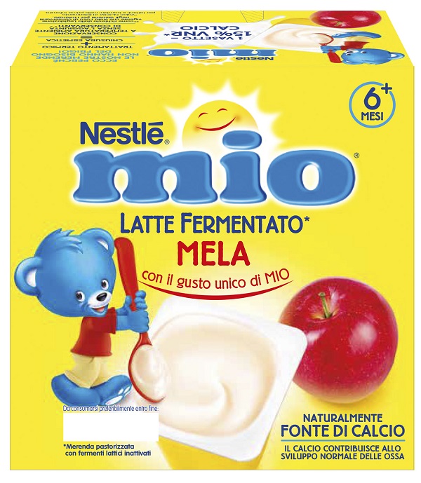 MIO MERENDA LATTE FERMENTATO MELA 4 PEZZI DA 100 G - Fontenova srl