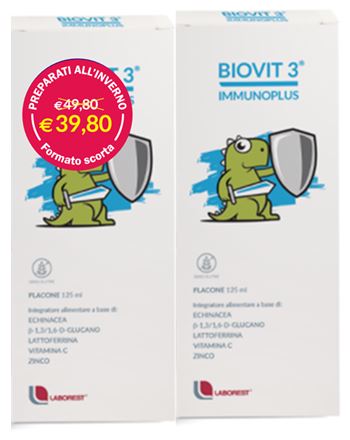BIOVIT 3 IMMUNOPLUS MULTIPACK 125 ML X 2 - Fontenova srl