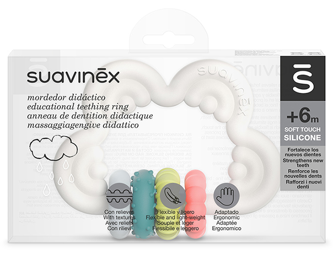 SUAVINEX MASSAGGIAGENGIVE IN SILICONE +6 MESI NUVOLA - Fontenova srl