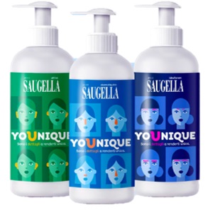 SAUGELLA YOUNIQUE BUNDLE 1 DERMOLIQUIDO 200 ML + 1 ATTIVA 200 ML + 1 IDRASERUM 200 ML - Fontenova srl
