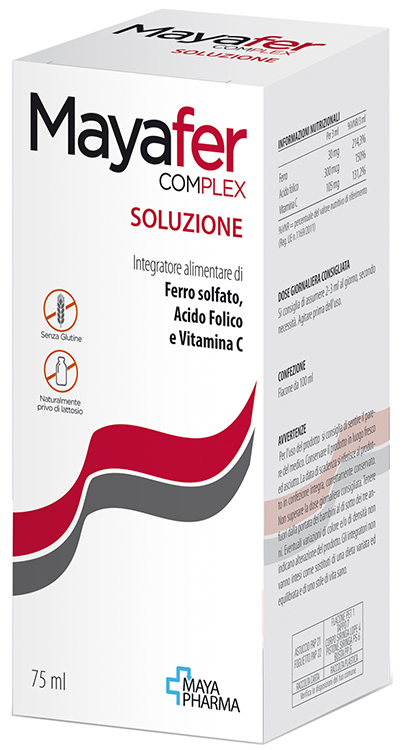 MAYAFER COMPLEX SOLUZIONE 75 ML SENZA GLUTINE NATURALMENTE PRIVO DI LATTOSIO - Fontenova srl
