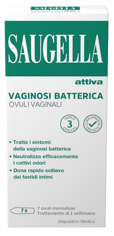SAUGELLA ATTIVA VAGINOSI BATTERICA 7 OVULI VAGINALI - Fontenova srl