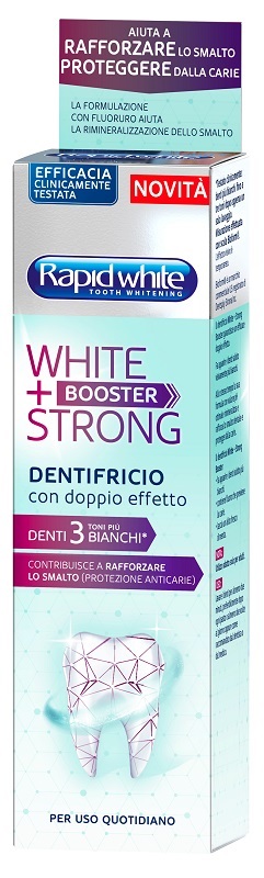 RAPID WHITE DENTIFRICIO WHITE+BOOSTER STRONG 75ML - Fontenova srl