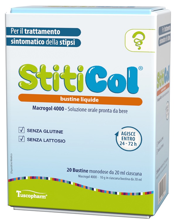 STITICOL 20 BUSTINE DA 20 ML SENZA GLUTINE SENZA LATTOSIO - Fontenova srl