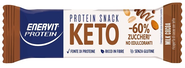 ENERVIT PROTEIN SNACK KETO MILK COCOA 35 G - Fontenova srl