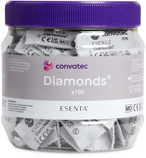 BUSTINE GELIFICANTI ANTIODORE PER STOMIA ESENTA DIAMONDS 100 PEZZI - Fontenova srl