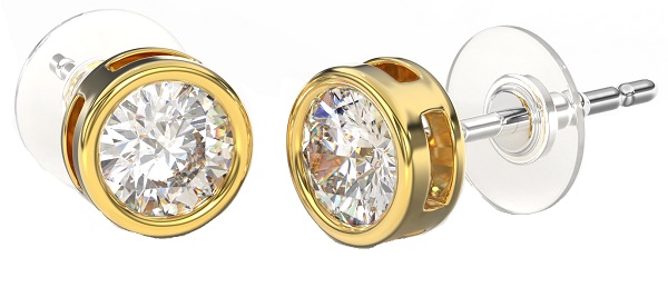 BJT383 ORECCHINO QUEEN ISABEL 6MM GOLD PLATED - Fontenova srl