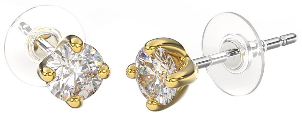 BJT391 ORECCHINO QUEEN CATHERINE 4MM GOLD PLATED - Fontenova srl