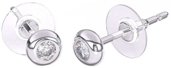 BJT397 ORECCHINO QUEEN RANIA 4MM STAINLESS STEEL - Fontenova srl