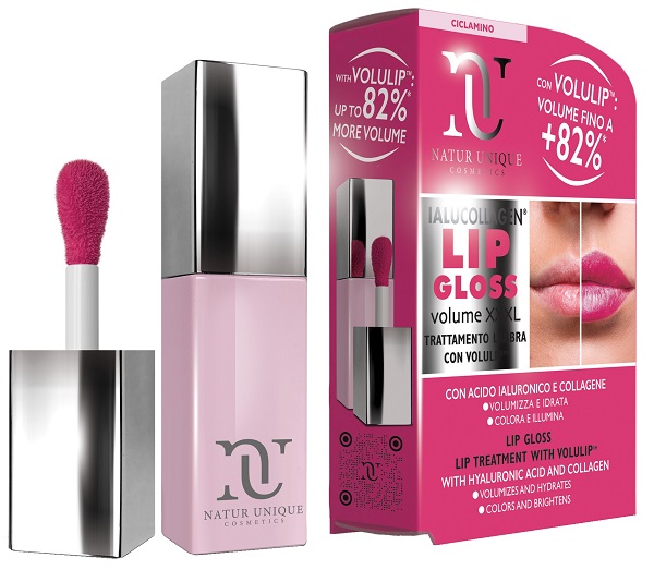 NATUR UNIQUE IALUCOLLAGEN LIP GLOSS VOLUME XXXL CICLAMINO - Fontenova srl