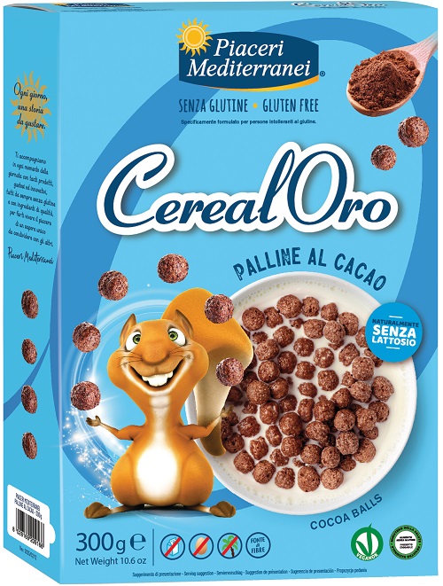 PIACERI MEDITERRANEI CEREALORO PALLINE CACAO 300 G - Fontenova srl