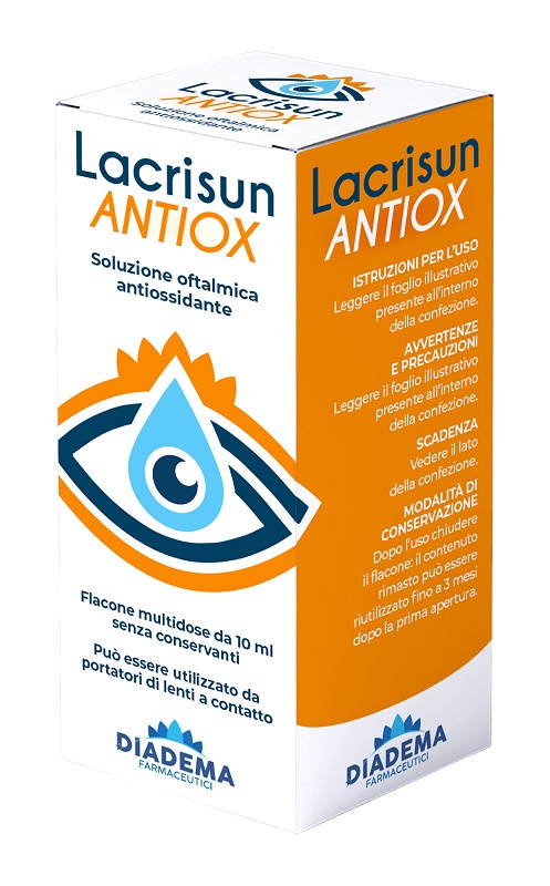 LACRISUN ANTIOX SOLUZIONE OFTALMICA ANTIOSSIDANTE OCCHI FLACONE MULTIDOSE 10 ML - Fontenova srl