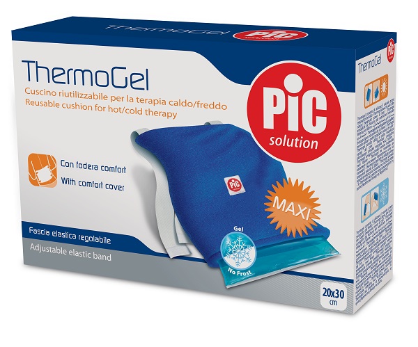 CUSCINO THERMOGEL RIUTILIZZABILE PER TERAPIA CALDO FREDDO CM 20X30 CON FODERA FASCIA ELASTICA ITC - Fontenova srl