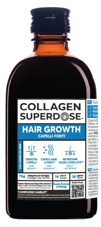 COLLAGEN SUPERDOSE HAIR GROWTH 300 ML COLLAGENE 75 G - Fontenova srl