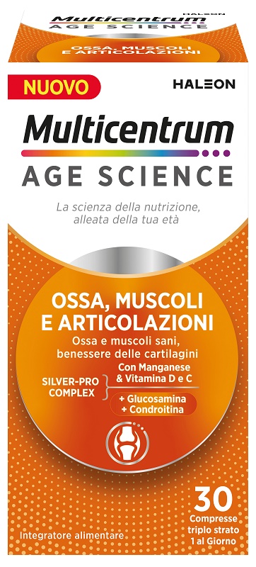 MULTICENTRUM AGE SCIENCE OSSA MUSCOLI ARTICOLAZIONI 30 COMPRESSE - Fontenova srl
