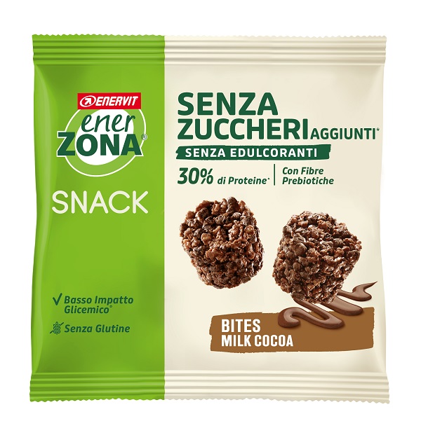 ENERZONA BITES MILK CHOCO SENZA ZUCCHERI AGGIUNTI 24 G - Fontenova srl