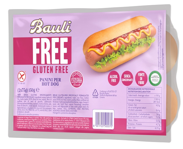 BAULI FREE PANINI HOT DOG 2 PEZZI DA 75 G - Fontenova srl