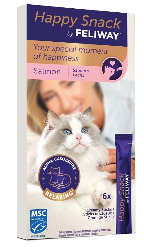 FELIWAY HAPPY SNACK SALMONE 6 STICK - Fontenova srl