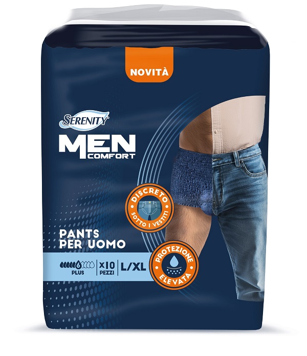 PANNOLONE A MUTANDINA SERENITY MEN COMFORT PLUS L/XL 10 PEZZI - Fontenova srl