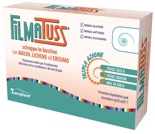 FILMATUSS SCIROPPO 14 BUSTINE LIQUID STICK PACK DA 10 ML - Fontenova srl