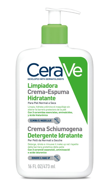CERAVE CREMA SCHIUMOGENA DETERGENTE IDRATANTE 473 ML - Fontenova srl