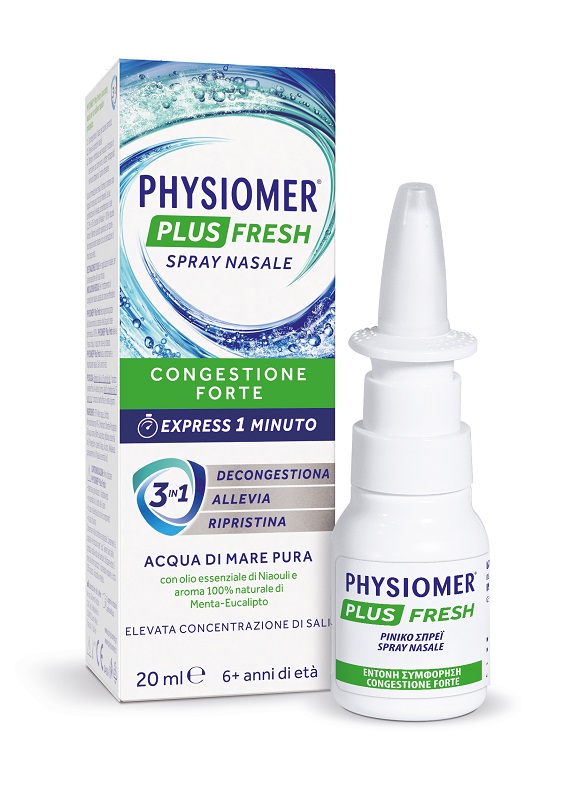 SPRAY NASALE PHYSIOMER PLUS FRESH 20 ML - Fontenova srl