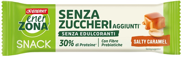ENERZONA SNACK SALTY CARAMEL RICOPERTA DI CACAO CON LATTE 33G - Fontenova srl