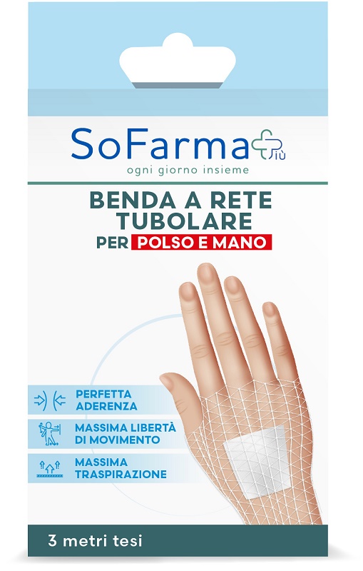 BENDA A RETE TUBOLARE SOFARMAPIU' PER POLSO E MANO 3 METRI TESI - Fontenova srl