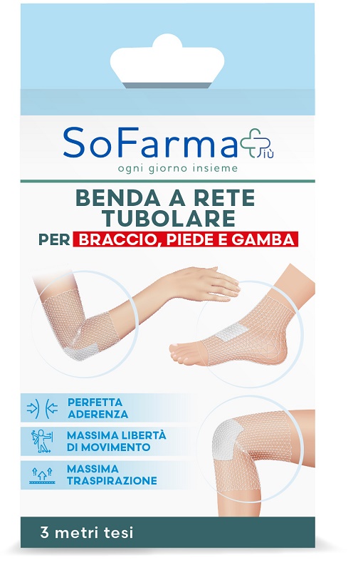 BENDA A RETE TUBOLARE SOFARMAPIU' PER BRACCIO PIEDE E GAMBA  3 METRI TESI - Fontenova srl