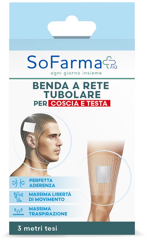 BENDA A RETE TUBOLARE SOFARMAPIU' PER COSCIA E TESTA 3 METRI TESI - Fontenova srl