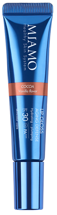 MIAMO SKINCOLOR CARE LIP GLOSS AGING DEFENSE SPF 30+ COCOA VANILLA FLAVOR 15 ML - Fontenova srl
