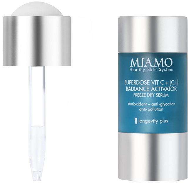 MIAMO LONGEVITY PLUS SUPERDOSE VITC C,L RADIANCE ACTIVATOR FREEZE DRY SERUM 5 ML - Fontenova srl