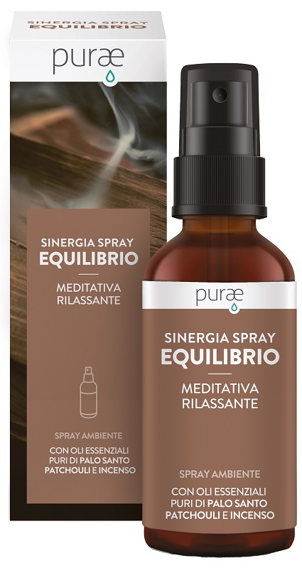 PURAE SINERGIA SPRAY AMBIENTE EQUILIBRIO MEDITATIVA RILASSANTE CON OLI ESSENZIALI 60 ML - Fontenova srl