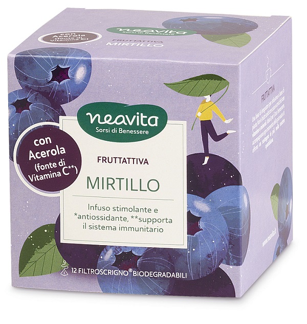 NEAVITA FRUTTATTIVA MIRTILLO E ACEROLA 12 STICK 3 G - Fontenova srl
