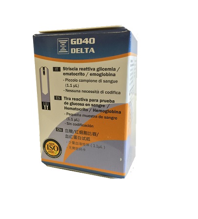 STRISCE MISURAZIONE GLICEMIA BRUNO GD40 DELTA 25 PEZZI - Fontenova srl