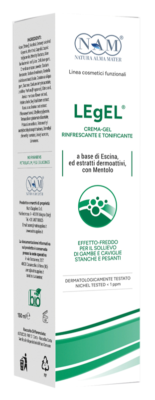 LEGEL CREMA-GEL RIFRESCANTE E TONIFICANTE PER GAMBE 150 ML - Fontenova srl