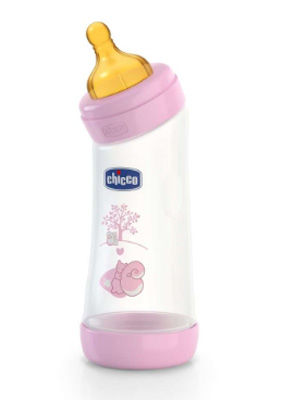 CHICCO BIBERON WELL BEING ANGOLATO IN POLIPROPILENE GIRL DA 250 ML NORMAL LATTICE - Fontenova srl