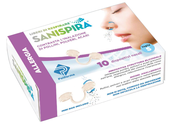 SANISPIRA ALLERGIA DISPOSITIVO NASALE 10 PEZZI TAGLIA M - Fontenova srl
