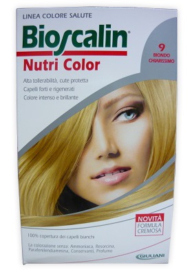 BIOSCALIN NUTRI COLOR 9 BIONDO CHIARISSIMO SINCROB 124 ML - Fontenova srl