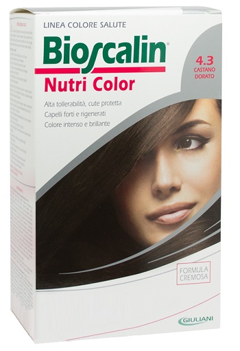 BIOSCALIN NUTRI COLOR 4,3 CASTANO DORATO SINCROB 124 ML - Fontenova srl